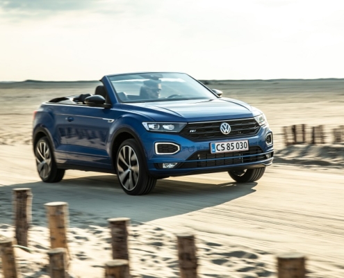 T-roc cabriolet front med kaleche nede